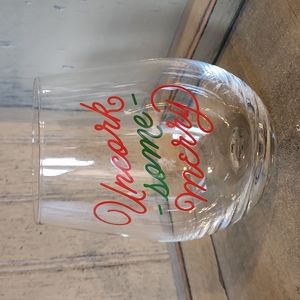 Hallmark Uncork Some Merry Wine Glass